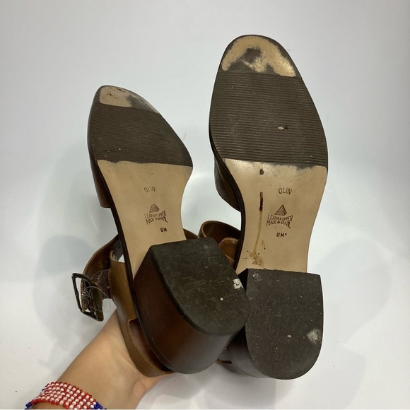 Vintage Gloria Vanderbilt brown leather sandals size 8 - Picture 5 of 8